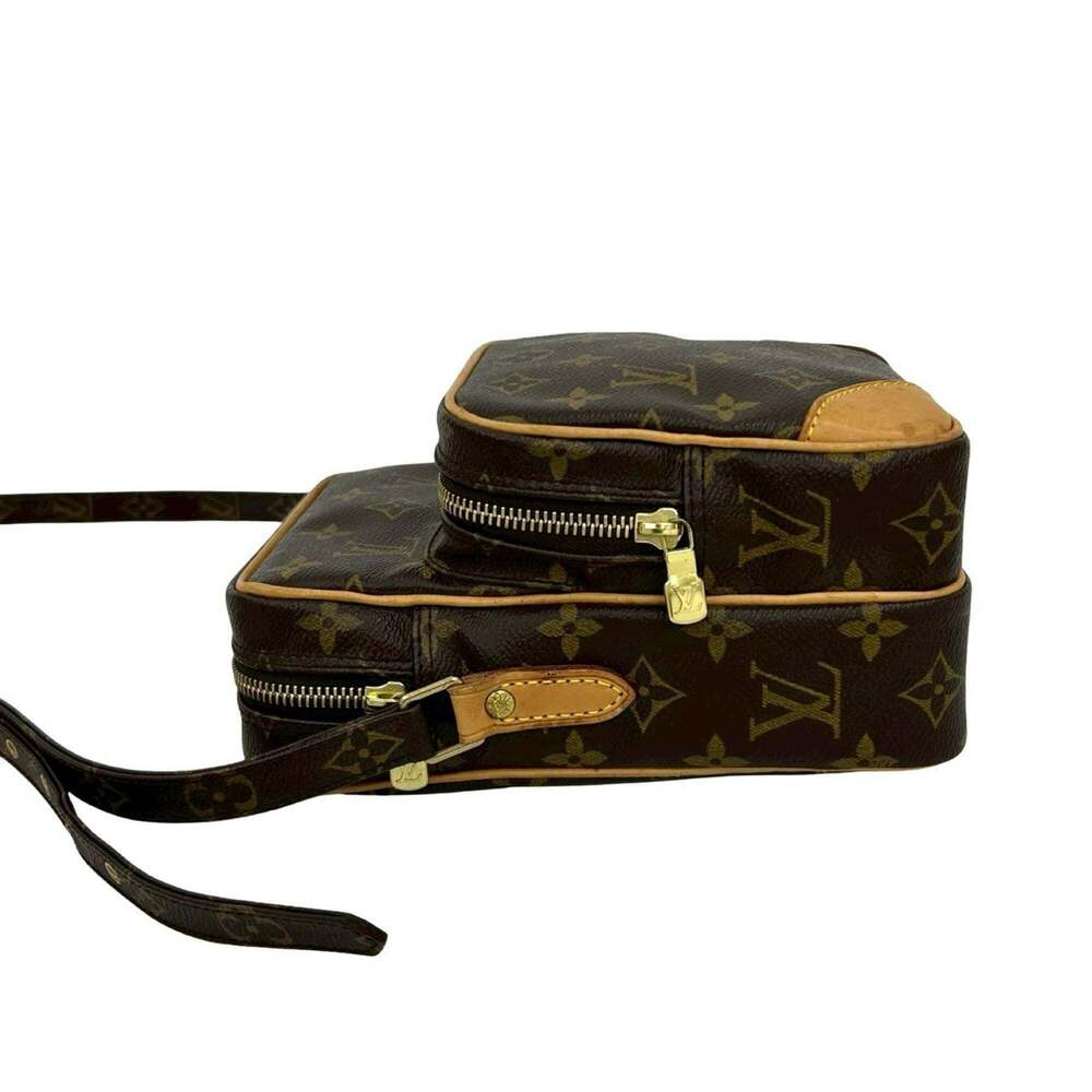 LOUIS VUITTON Authentic Brown Monogram Leather Pochette Shoulder Bag - Picture 5 of 10